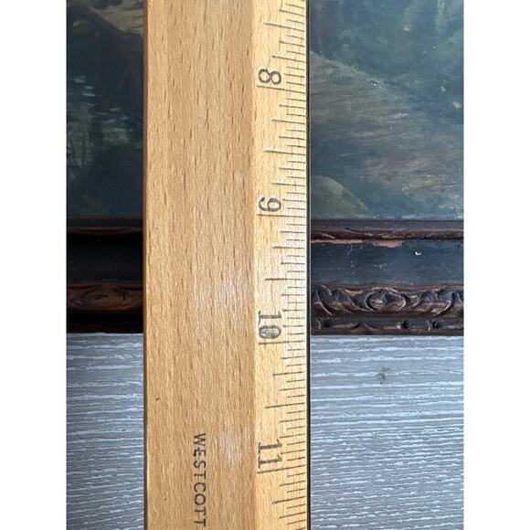 Vintage 1907 Taber Prang Art Chromolithograph Print Lake Dock Scene 15"x10" - Picture 9 of 9